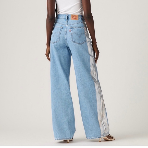 Levi's Blue and Silver Flare Jeans - Picture 2 of 5